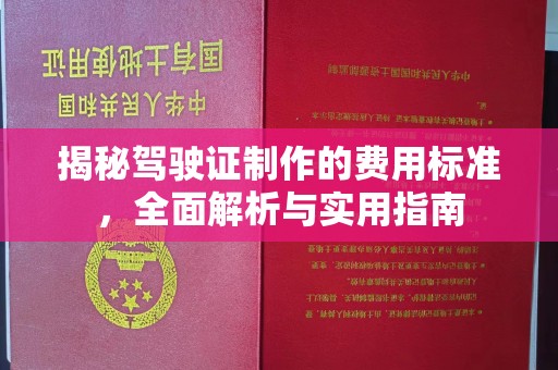 覃塘揭秘驾驶证制作的费用标准，全面解析与实用指南