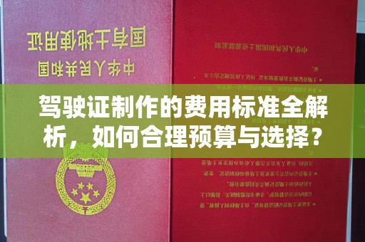 覃塘驾驶证制作的费用标准全解析，如何合理预算与选择？