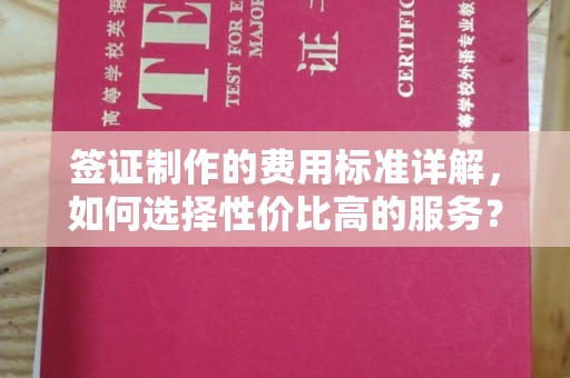 覃塘签证制作的费用标准详解，如何选择性价比高的服务？