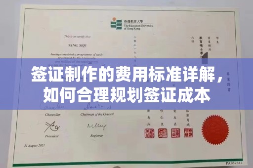 覃塘签证制作的费用标准详解，如何合理规划签证成本